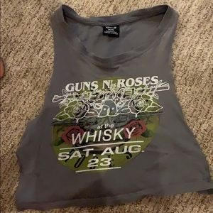 guns and roses crop top